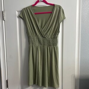 Cupshe Green Ruched Wrap Mini Dress
